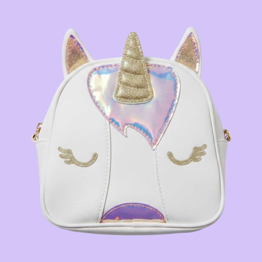 Bath & Body Works Unicorn Bag White Iridescent Gold Glitter